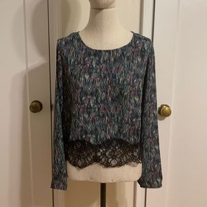 NWT Aqua blouse size L. Button up back. Never worn